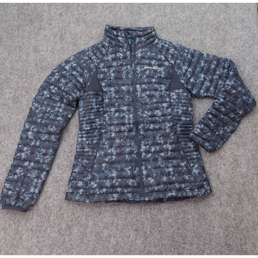 Eddie Bauer Down Puffer Coat Womens XS Blue Pertex Quantum Goose Down
